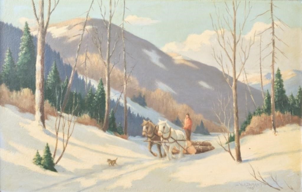 LAURENTIANS LOGGING SCENE