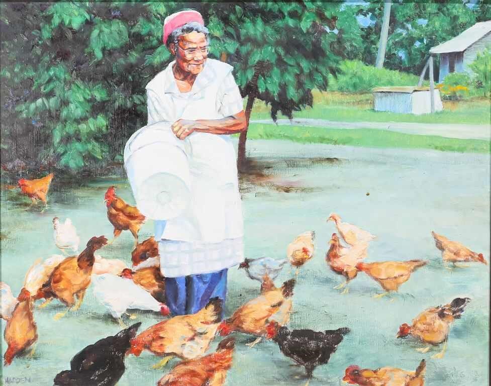 LAURIE HARDEN OIL ON BOARD CHICK