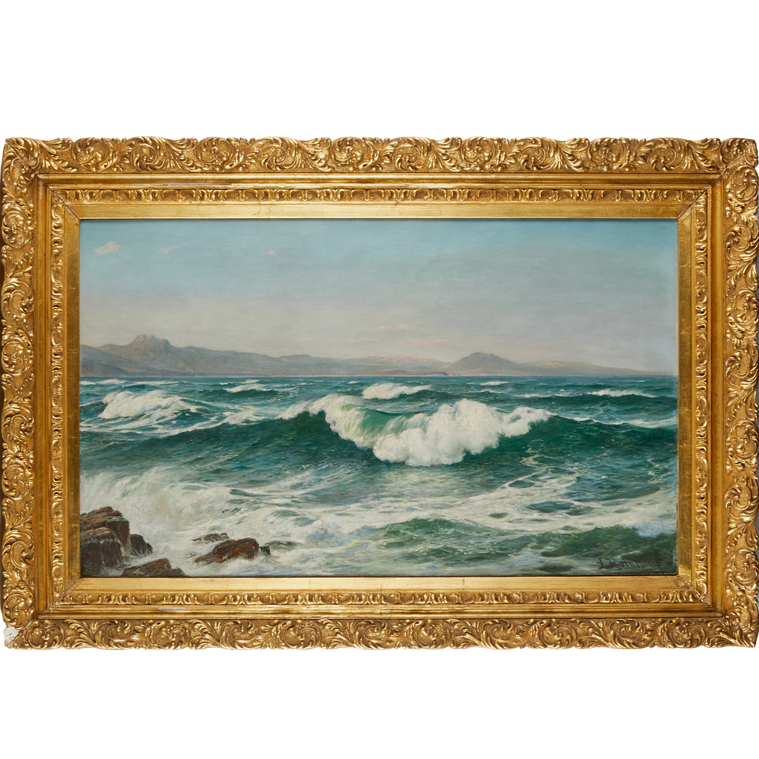 LAURITZ HOLST, OIL ON CANVAS,