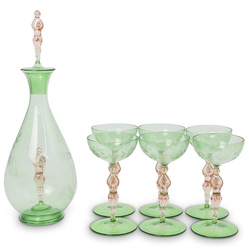 LAUSCHA BIMINI FIGURAL DECANTER &