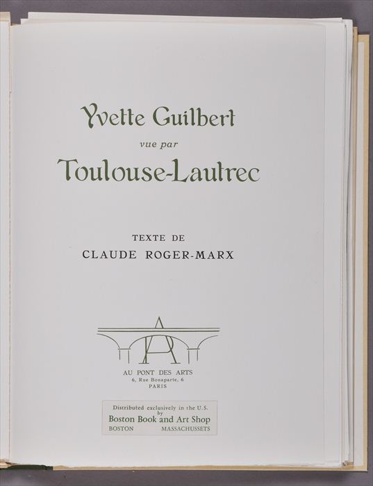 (LAUTREC) ROGER-MARX CLAUDE.