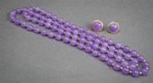 LAVENDAR JADE BEAD NECKLACE AN