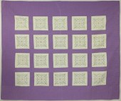 LAVENDER FLORAL EMBROIDERED QU