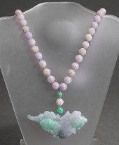 LAVENDER JADE BEAD NECKLACE WI