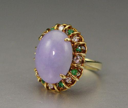 LAVENDER JADE, EMERALD & DIAMOND