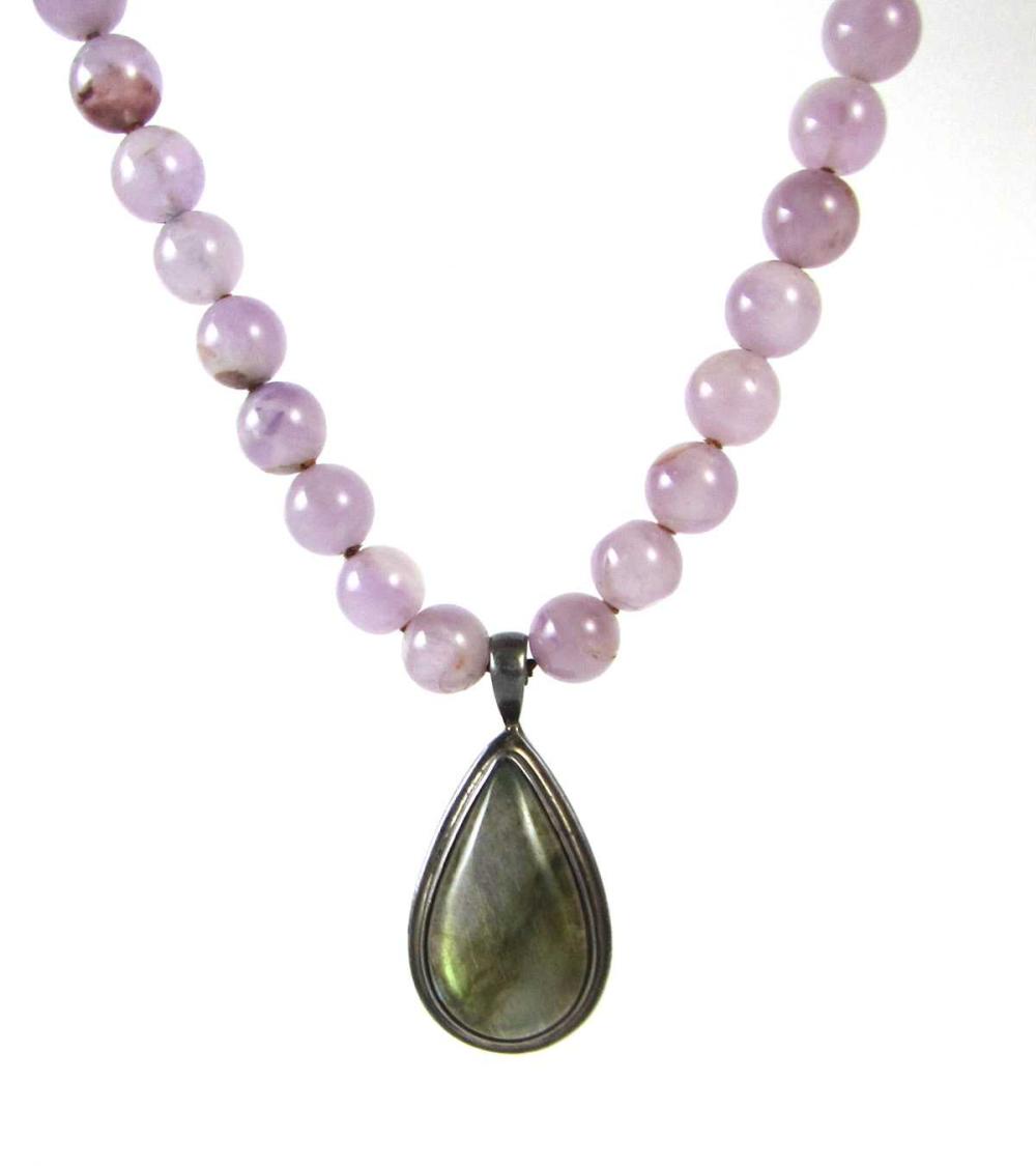 LAVENDER JADE, LABRADORITE AND