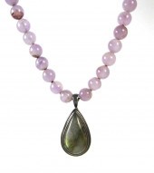 LAVENDER JADE, LABRADORITE AND