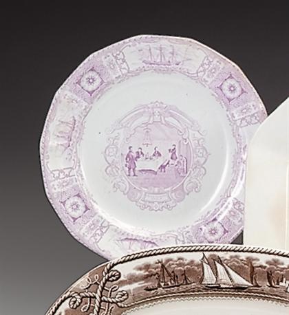 Lavender transferware plate   