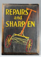 LAWN MOWER REPAIR SIGN An earl