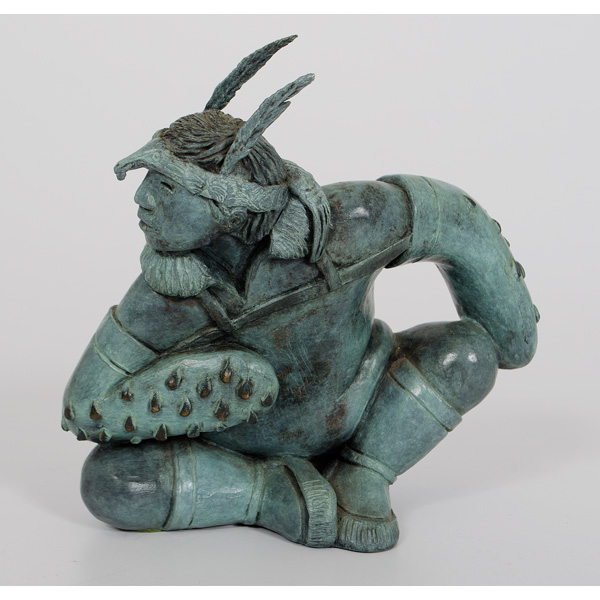 Lawrence Ahvakana Inupiat Bronze of