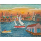 LAWRENCE LEBDUSKA, PASTEL ON P