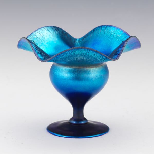 L.C. TIFFANY BLUE PEACOCK FAVRILE