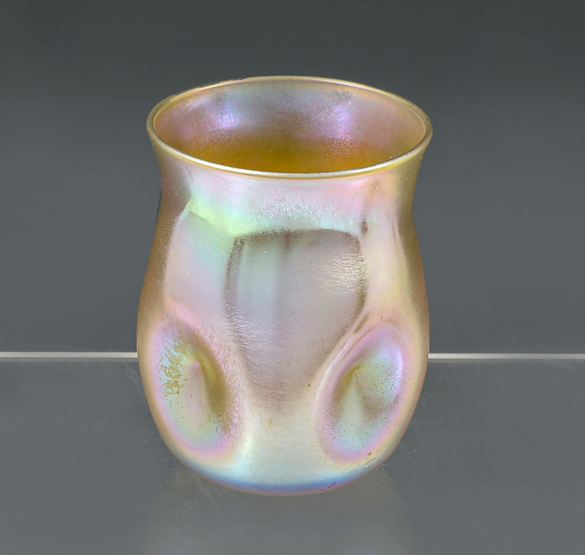 L.C. TIFFANY DIMPLED VASE: