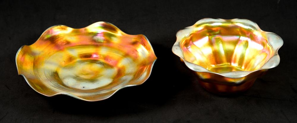 L.C. TIFFANY FAVRILE FLORIFORM BOWL
