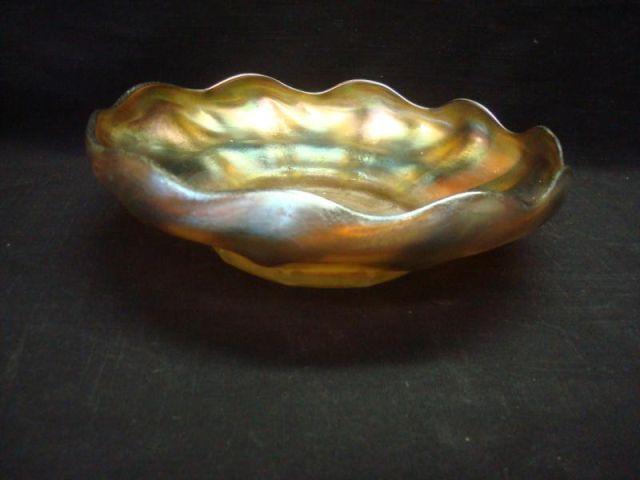 L.C. TIFFANY Favrile Low Bowl.