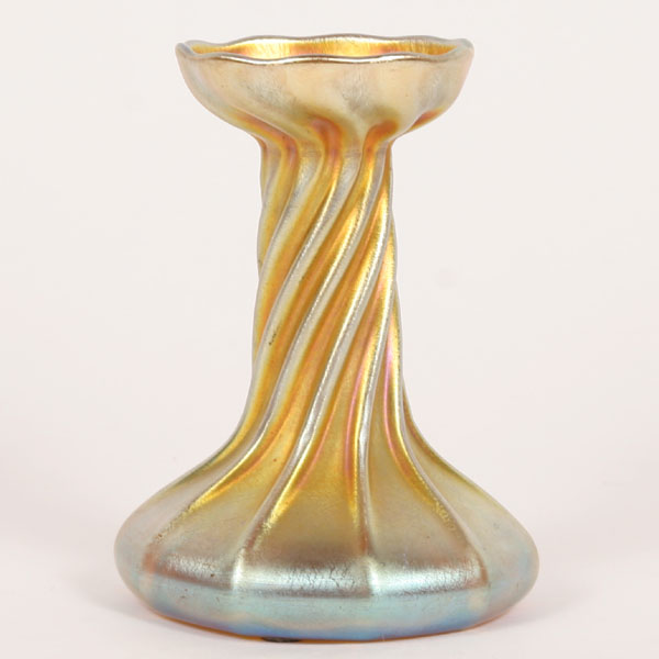 L.C. Tiffany gold Favrile twisted