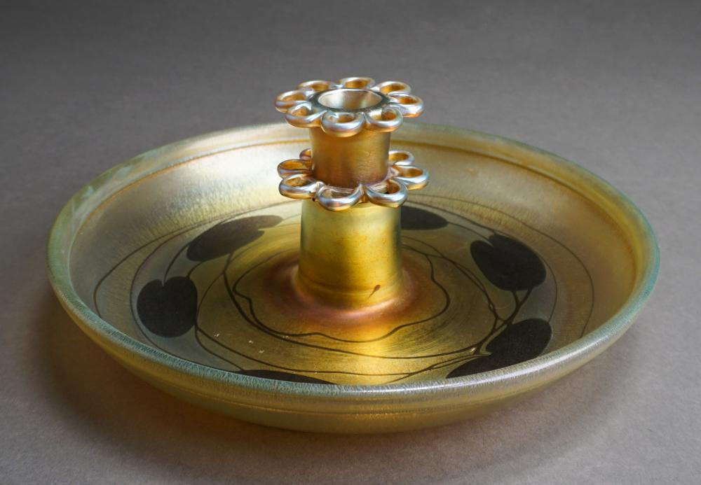 L.C. TIFFANY GOLD ON AMBER