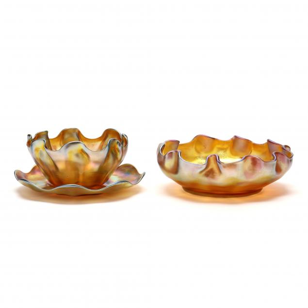 L.C. TIFFANY, THREE PIECES OF