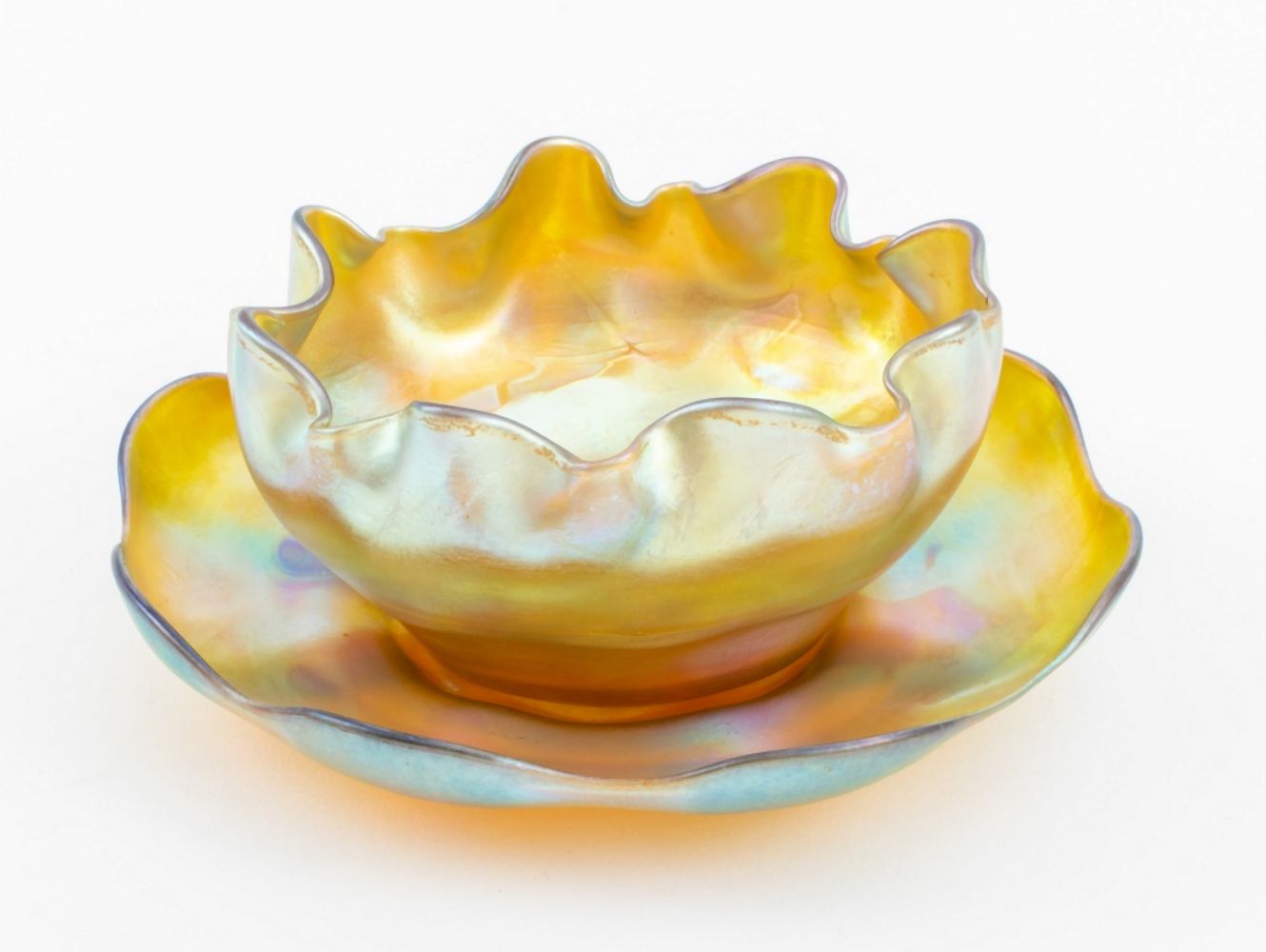 L.C.T. FAVRILE GLASS FINGER BOWL