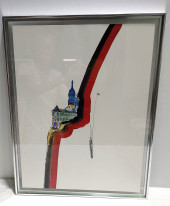 "LE CONSULAT" FRAMED WATERCOLO