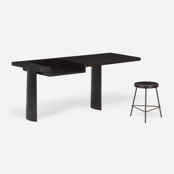 Le Corbusier. Desk and stool from