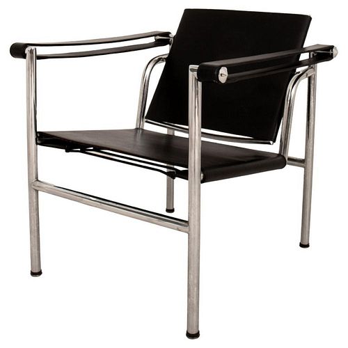 LE CORBUSIER LC1 CHAIR IN BLACKLe