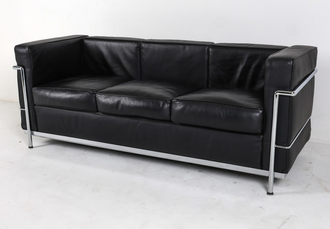 LE CORBUSIER STYLE LEATHER & CHROME
