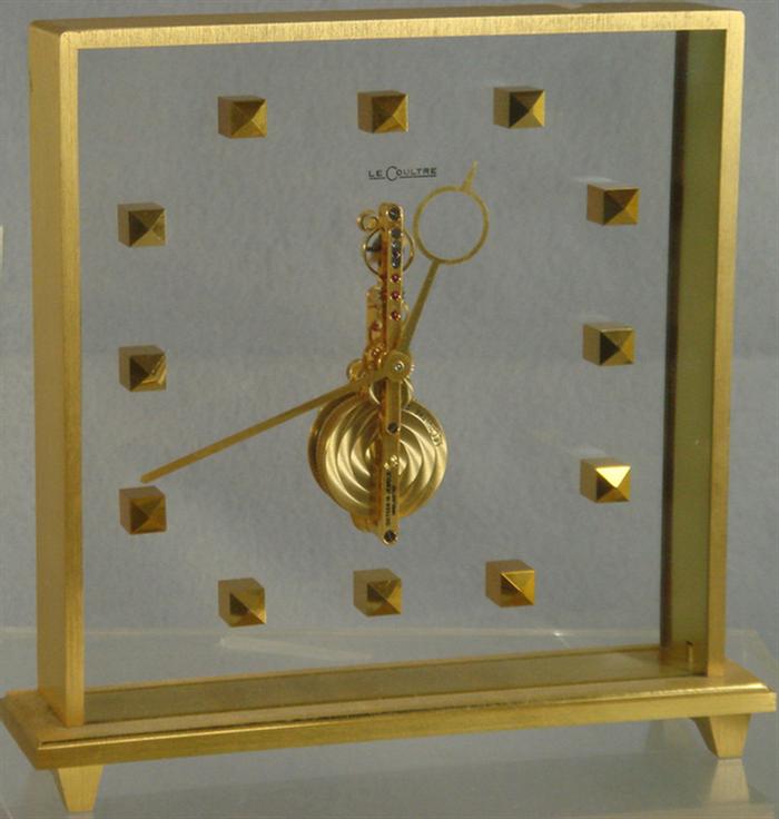 Le Coultre desk clock with 16 j