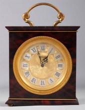 LE COULTRE TABLE CLOCK IN FAUX