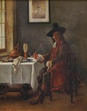 LE FARGE, MAN SEATED IN TAVERN