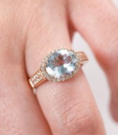 LE VIAN 14K RG 2.33CT AQUAMARI