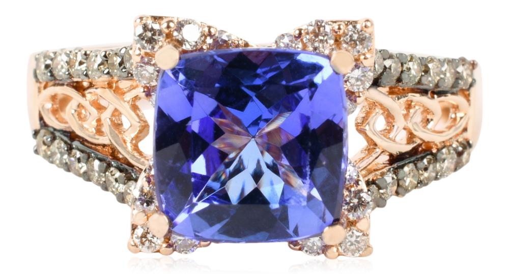 LE VIAN 14K ROSE GOLD TANZANITE AND