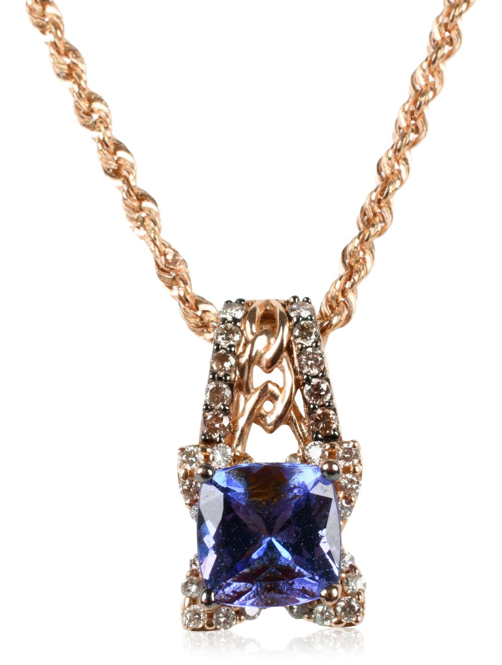 LE VIAN 14K ROSE GOLD TANZANITE AND