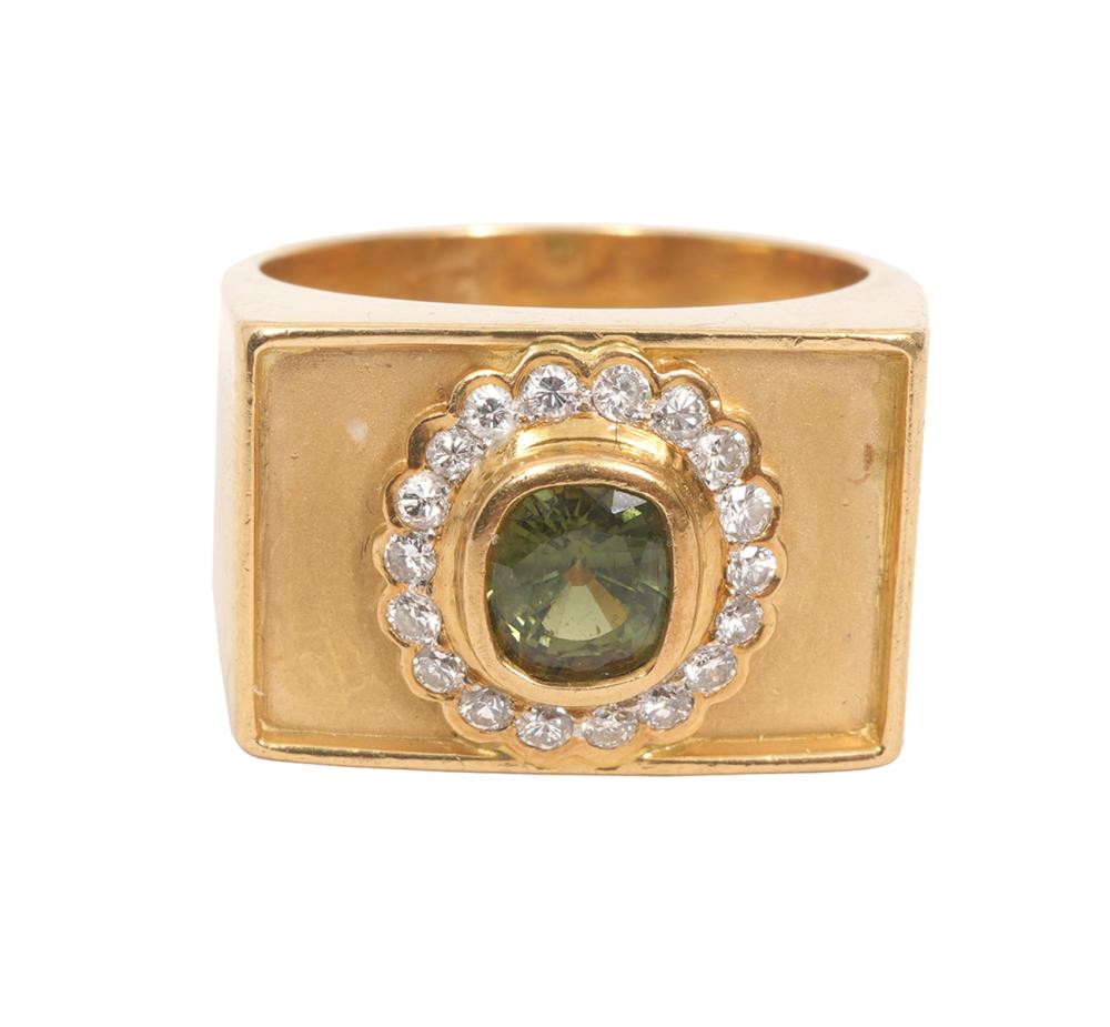LE VIAN 18K YG GREEN & WHITE