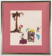 LEA LEVIN. FIGURES WITH UMBREL