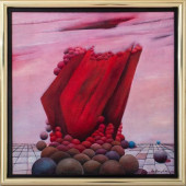 LEA LEVIN SURREALIST OIL ON CA
