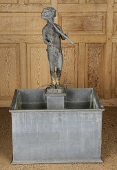 LEAD AND ZINC FIGURAL FOUNTAIN