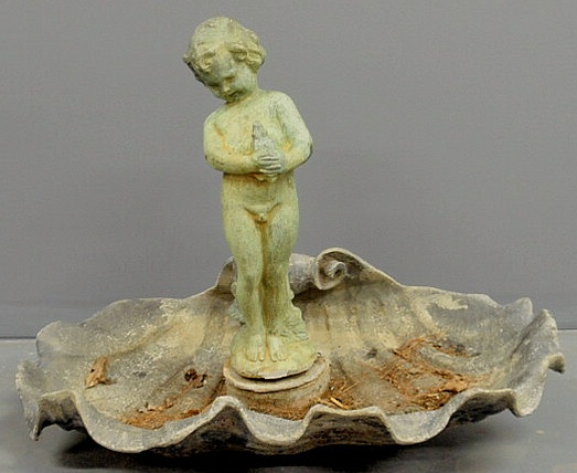 Lead garden fountain 20th c. with a