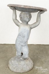 LEAD GARDEN STATUE BIRD BATH O