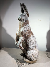 LEAD GARDEN STATUE, HARE<br>A