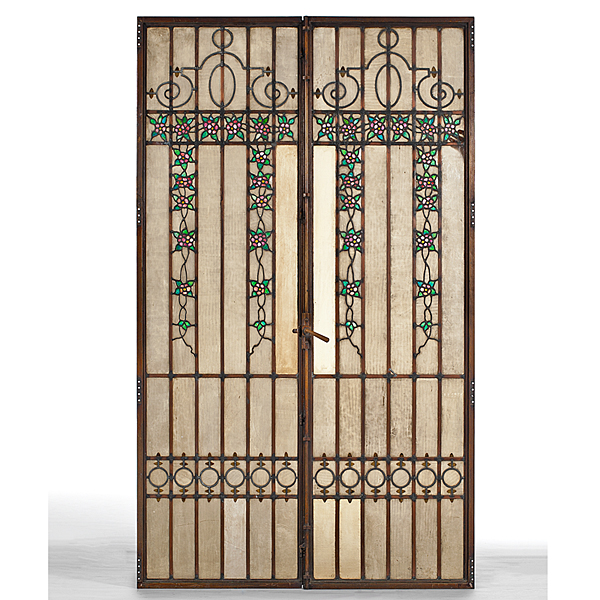Leaded Glass and Bronze Bank