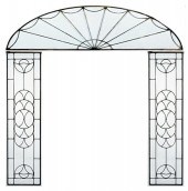 Leaded glass entryway surround