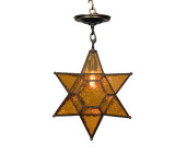 LEADED GLASS HANGING LAMP<br>L