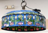 LEADED GLASS HANGING LIGHT, MO