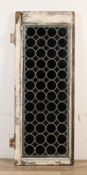 LEADED GLASS RONDEL WINDOWLead