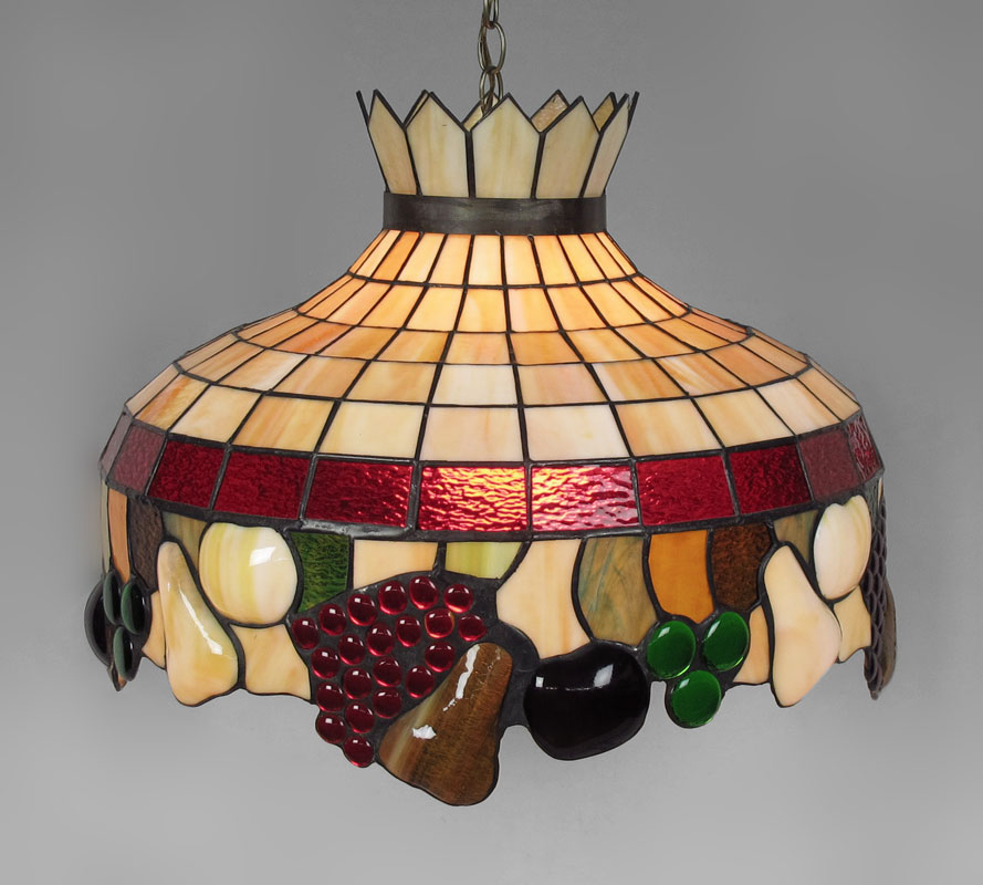 LEADED GLASS SLAG GLASS HANGING
