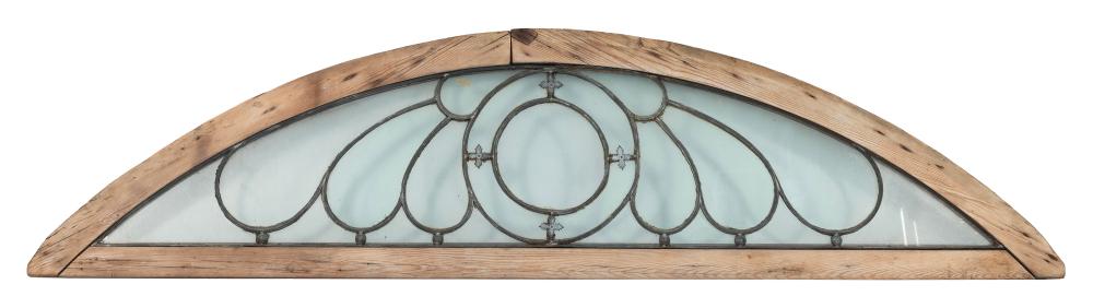 LEADED GLASS TRANSOM WINDOW LATE