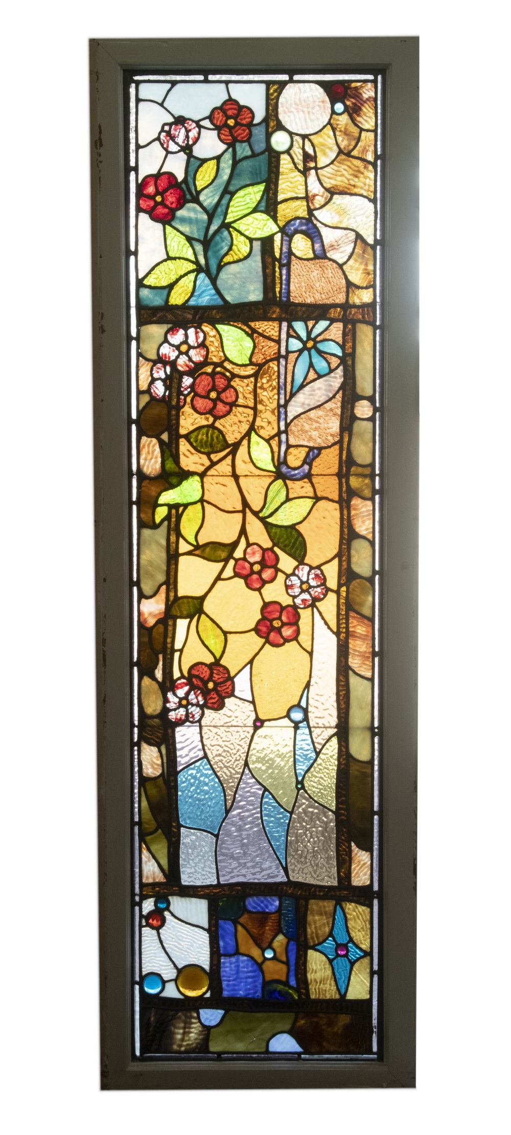LEADED GLASS VERTICAL RECTANGULAR