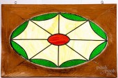 LEADED GLASS WINDOW, CA. 1900L