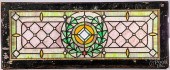 LEADED GLASS WINDOW, CA. 1900L